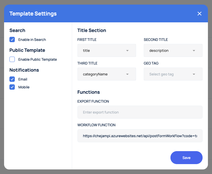 Workflow Function